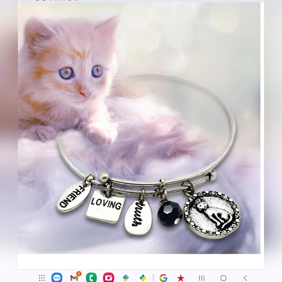 KIS Friend Silver-Tone Charm Bracelet - Picture 1 of 7